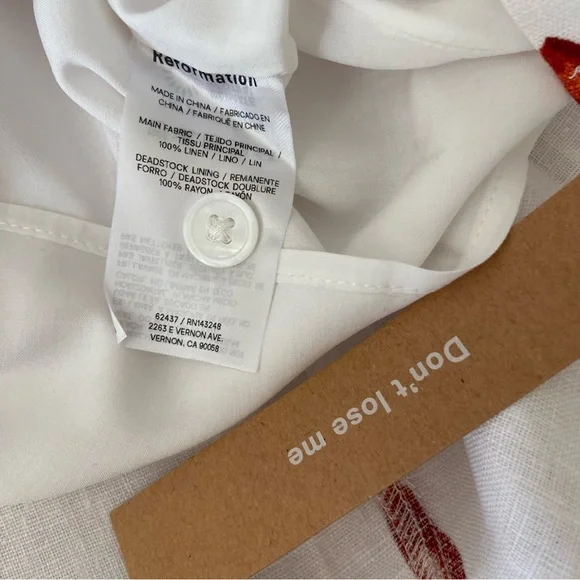 🌿NWT Reformation Prescott Linen Dress in Jalapeño